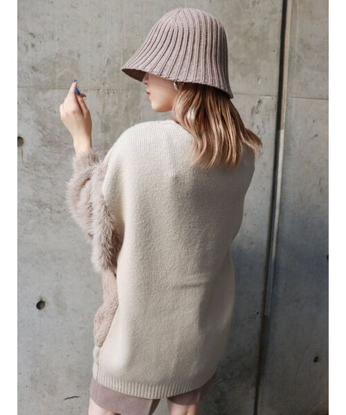 MURUA（ムルーア）の「オーバーボリュームニットカーデ（カーディガン/ボレロ・レディース・ベージュ/ブラウン・FREE）」の18枚目の写真