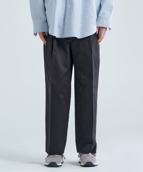 417 EDIFICE（フォーワンセブンエディフィス）の「【allery / アレリ―】 Cotton Slacks ワイド（スラックス・メンズ・ブラック/カーキ/キャメル・MEDIUM/SMALL/LARGE）」の4枚目の写真