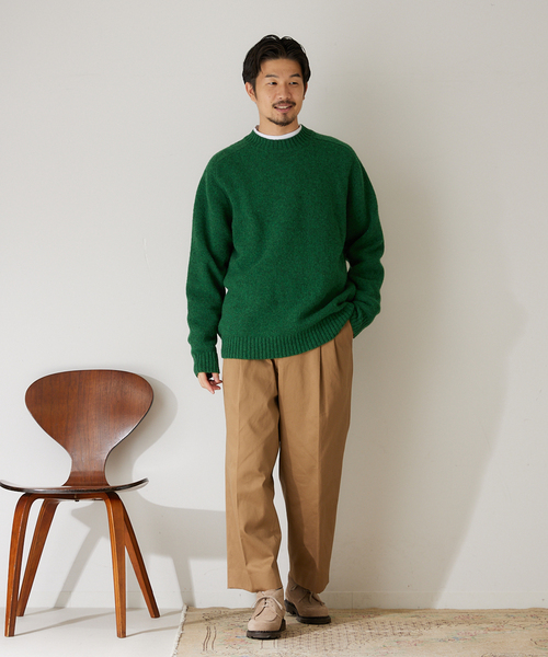 417 EDIFICE（フォーワンセブンエディフィス）の「【allery / アレリ―】 Cotton Slacks ワイド（スラックス・メンズ・ブラック/カーキ/キャメル・MEDIUM/SMALL/LARGE）」の5枚目の写真