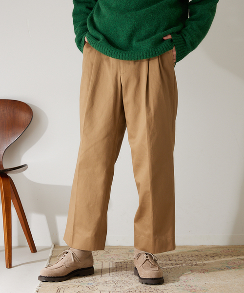 417 EDIFICE（フォーワンセブンエディフィス）の「【allery / アレリ―】 Cotton Slacks ワイド（スラックス・メンズ・ブラック/カーキ/キャメル・MEDIUM/SMALL/LARGE）」の6枚目の写真