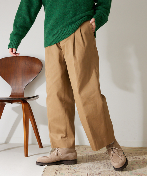 417 EDIFICE（フォーワンセブンエディフィス）の「【allery / アレリ―】 Cotton Slacks ワイド（スラックス・メンズ・ブラック/カーキ/キャメル・MEDIUM/SMALL/LARGE）」の7枚目の写真