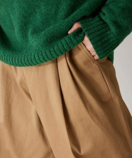 417 EDIFICE（フォーワンセブンエディフィス）の「【allery / アレリ―】 Cotton Slacks ワイド（スラックス・メンズ・ブラック/カーキ/キャメル・MEDIUM/SMALL/LARGE）」の8枚目の写真