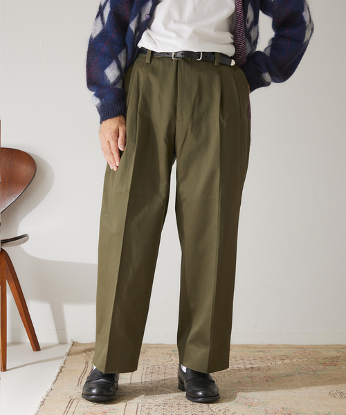 417 EDIFICE（フォーワンセブンエディフィス）の「【allery / アレリ―】 Cotton Slacks ワイド（スラックス・メンズ・ブラック/カーキ/キャメル・MEDIUM/SMALL/LARGE）」の12枚目の写真