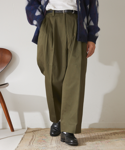 417 EDIFICE（フォーワンセブンエディフィス）の「【allery / アレリ―】 Cotton Slacks ワイド（スラックス・メンズ・ブラック/カーキ/キャメル・MEDIUM/SMALL/LARGE）」の13枚目の写真