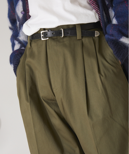 417 EDIFICE（フォーワンセブンエディフィス）の「【allery / アレリ―】 Cotton Slacks ワイド（スラックス・メンズ・ブラック/カーキ/キャメル・MEDIUM/SMALL/LARGE）」の14枚目の写真