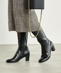 green label relaxing | ラウンド ロングブーツ(5.5cmヒール) -撥水-(ブーツ)