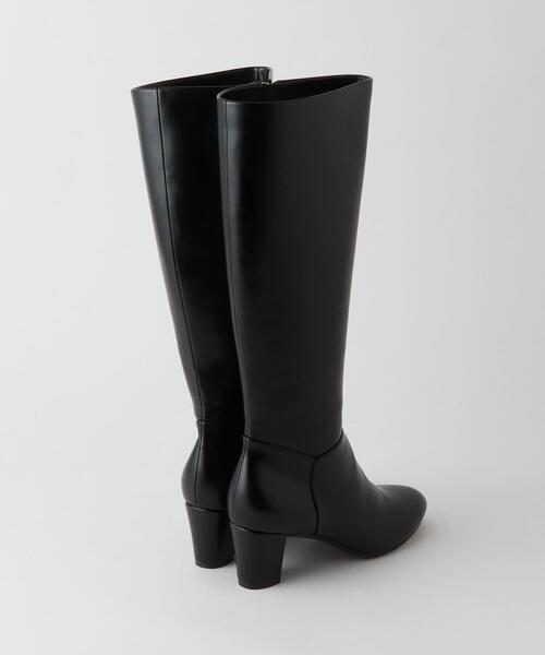 green label relaxing(グリーンレーベルリラクシング)の「ラウンド ロングブーツ(5.5cmヒール) -撥水-(ブーツ・レディース・ブラック/モカ・S/M/L/XL/XS)」の8枚目の写真