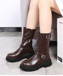【OKUOKU 0909】ダブルベルト ミドルブール oku-shoes-13-51
