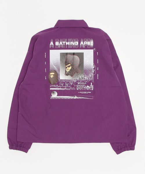 A BATHING APE（アベイシングエイプ）の「GRAPHIC RELAXED FIT COACH JACKET M（ナイロンジャケット・メンズ・パープル/ブラック・XX-LARGE/MEDIUM/X-LARGE/LARGE）」の5枚目の写真