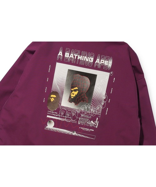 A BATHING APE（アベイシングエイプ）の「GRAPHIC RELAXED FIT COACH JACKET M（ナイロンジャケット・メンズ・パープル/ブラック・XX-LARGE/MEDIUM/X-LARGE/LARGE）」の11枚目の写真