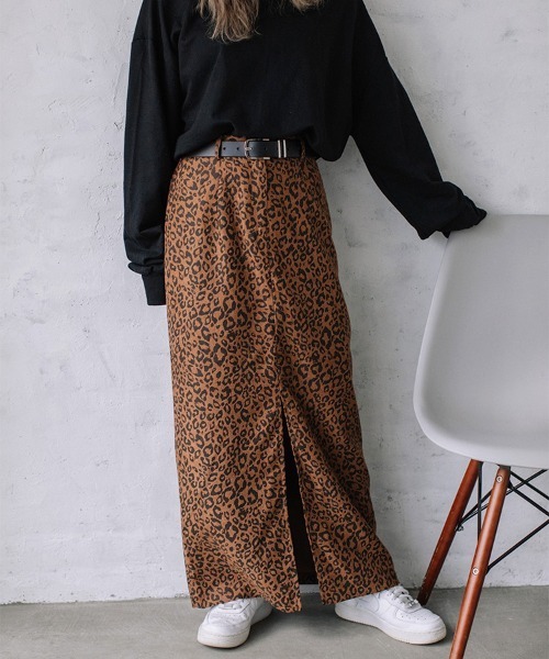 Flugge(フラッジー)の「leopard I line SK/レオパードIラインスカート(スカート・レディース・ライトブラウン/ダークブラウン・FREE)」の12枚目の写真