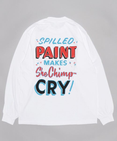 Bshop(ビショップ)の「Klevay Paper Signs | コットン プリントTシャツ SPILLED UNISEX(Tシャツ/カットソー・レディース・ホワイト・MEDIUM/LARGE)」の2枚目の写真