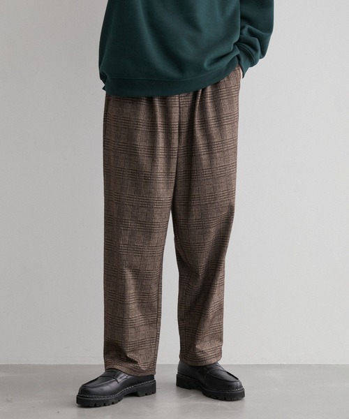 JUNRED（ジュンレッド）の「チェック柄 起毛カットパンツ（その他パンツ・メンズ・ダークブラウン/ベージュ・M/L/LL）」の3枚目の写真
