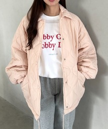 レディースのダウンジャケット/コート（ピンク/桃色系・キルティング