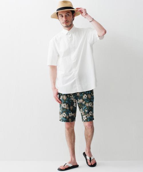 green label relaxing（グリーンレーベルリラクシング）の「C/L PRI BOTANICAL ショートパンツ◆（その他パンツ・メンズ・ベージュ/オリーブ/ネイビー・XL/L/M/S）」の7枚目の写真