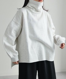オフタートル裏起毛プルオーバー