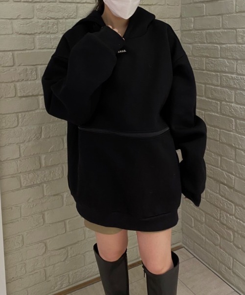 AMAIL(アマイル)の「Chameleon genderless pk(スウェット・レディース・ラベンダー/ブラック/グレー・FREE)」の4枚目の写真