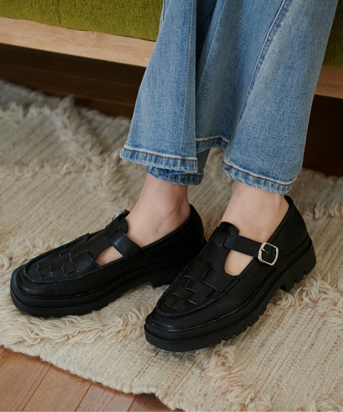 FREE'S MART(フリーズマート)の「◆バックルローファー(ローファー・レディース・ホワイト/ブラック・MEDIUM/LARGE)」の4枚目の写真