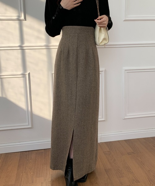 ABITOKYO(アビトーキョー)の「バックリボンセンタースリットハイウエストタイトロングスカート(スカート・レディース・ブラック/ブラウン/ベージュ・S/M)」の4枚目の写真