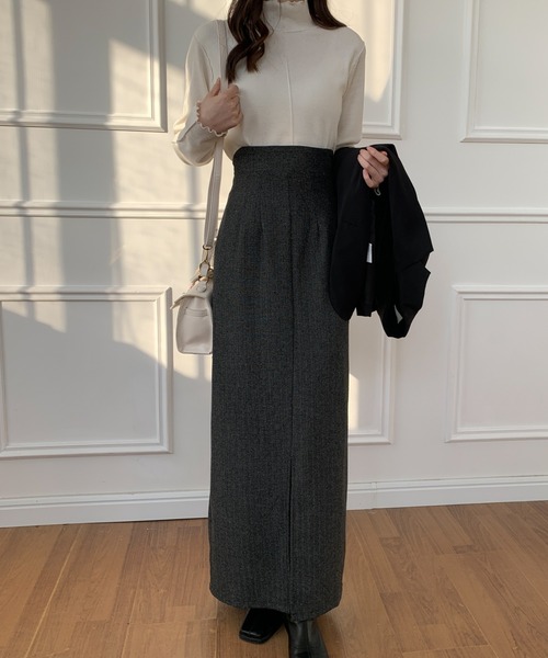 ABITOKYO(アビトーキョー)の「バックリボンセンタースリットハイウエストタイトロングスカート(スカート・レディース・ブラック/ブラウン/ベージュ・S/M)」の5枚目の写真