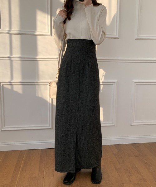 ABITOKYO(アビトーキョー)の「バックリボンセンタースリットハイウエストタイトロングスカート(スカート・レディース・ブラック/ブラウン/ベージュ・S/M)」の7枚目の写真