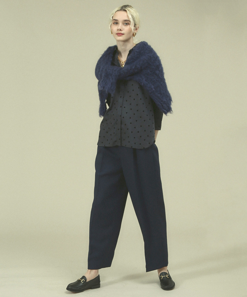 Rouge vif（ルージュヴィフ）の「ハートフロッキーシャツ（シャツ/ブラウス・レディース・チャコールグレー/アイボリー・フリー）」の4枚目の写真