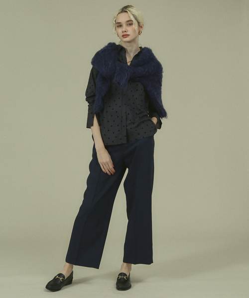 Rouge vif（ルージュヴィフ）の「ハートフロッキーシャツ（シャツ/ブラウス・レディース・チャコールグレー/アイボリー・フリー）」の5枚目の写真