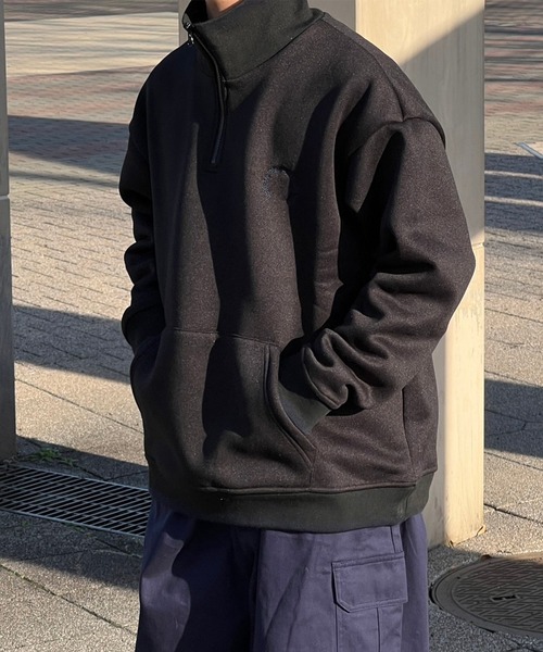 kutir(クティール)の「サークルロゴハーフジップスウェット(スウェット・メンズ・ブラック/ネイビー/グレー・MEDIUM/LARGE)」の18枚目の写真