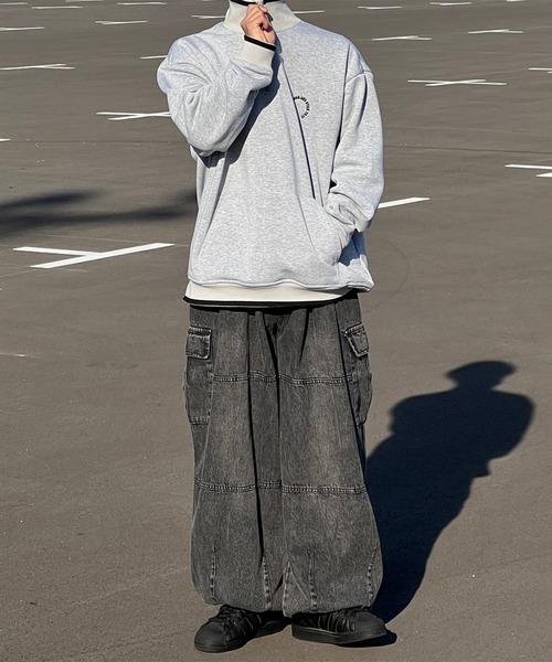 kutir(クティール)の「サークルロゴハーフジップスウェット(スウェット・メンズ・ブラック/ネイビー/グレー・MEDIUM/LARGE)」の20枚目の写真