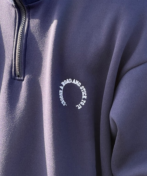 kutir(クティール)の「サークルロゴハーフジップスウェット(スウェット・メンズ・ブラック/ネイビー/グレー・MEDIUM/LARGE)」の12枚目の写真