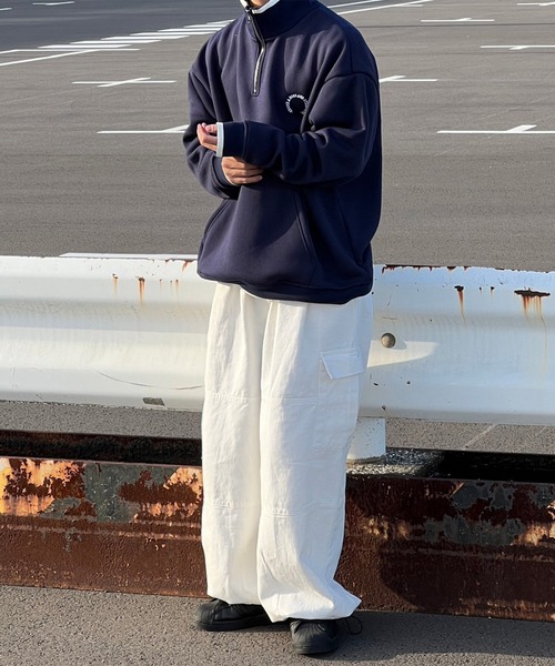 kutir(クティール)の「サークルロゴハーフジップスウェット(スウェット・メンズ・ブラック/ネイビー/グレー・MEDIUM/LARGE)」の16枚目の写真