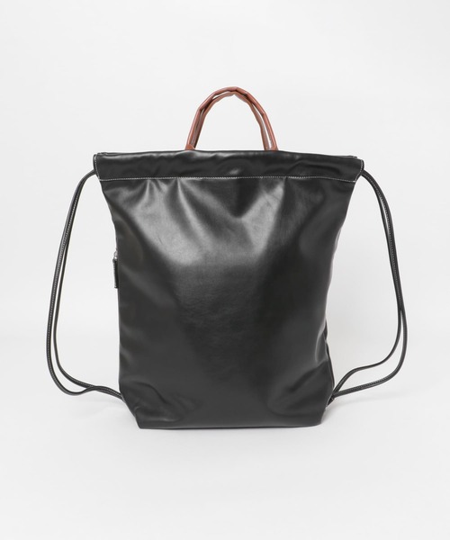 SENSE OF PLACE by URBAN RESEARCH（センスオブプレイスバイアーバンリサーチ）の「2WAY BIGナップサック（バックパック/リュック・メンズ・ブラック/アイボリー/ホワイト・ONE）」の20枚目の写真