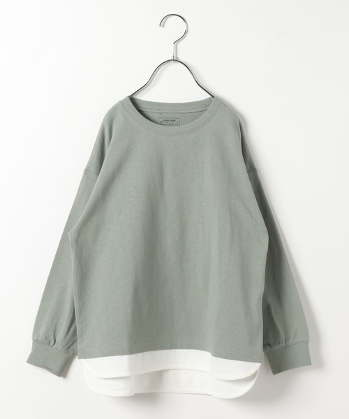 GLOBAL WORK(グローバルワーク)の「ヘビロッTEEレイヤード長袖/162590(Tシャツ/カットソー・キッズ・ベージュ系1/ブラック/ホワイト系その他5/ブルー系その他2/パープル系その他/カーキ/その他・100cm/110cm/120cm/130cm/140cm/150cm/160cm)」の4枚目の写真