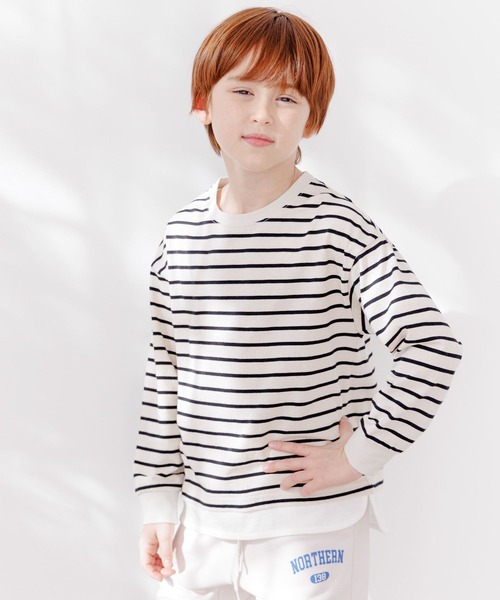 GLOBAL WORK(グローバルワーク)の「ヘビロッTEEレイヤード長袖/162590(Tシャツ/カットソー・キッズ・ベージュ系1/ブラック/ホワイト系その他5/ブルー系その他2/パープル系その他/カーキ/その他・100cm/110cm/120cm/130cm/140cm/150cm/160cm)」の22枚目の写真