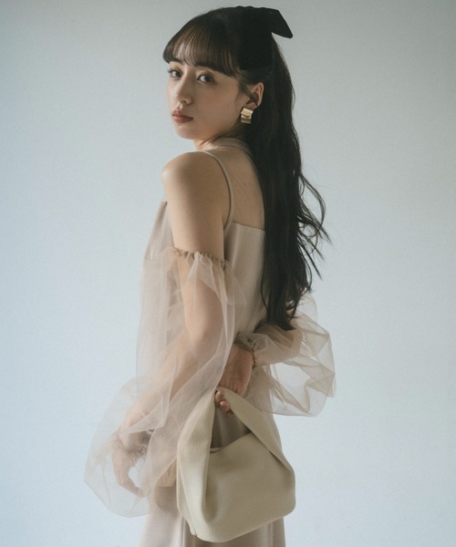 VANNIE U(ヴァニーユー)の「シアースリーブマーメイドドレス/付け袖/オケージョンワンピース/お呼ばれ(ドレス・レディース・ブラック/ベージュ・FREE)」の22枚目の写真