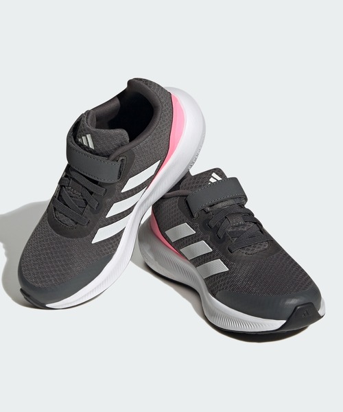 adidas（アディダス）の「コアファイト 3.0 伸縮レース トップストラップ / CORE FAITO 3.0 Elastic Lace Top Strap / コアファイト / アディダス adidas（スニーカー・キッズ・グレー/ブラック/ブルー/ホワイト/ブラック×ピンク/レッド/グレー×ピンク/ホワイト×ブラック/ブラック×ブラック・22.0cm/24.5cm/25.0cm/18cm/21.0cm/23.5cm/20.0cm/23.0cm/24.0cm/19.0cm/17.0cm/22.5cm）」の18枚目の写真