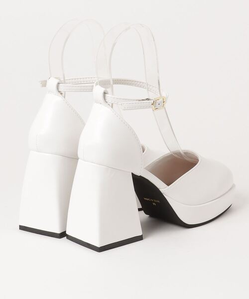 LOVEHUNTER（ラブハンター）の「LOVEHUNTER/厚底 チャンキーヒールセパレートパンプス(1580)（パンプス・レディース・アイボリー/ブラック/ブラック系その他/ホワイト/シルバー・L/LL/S/M）」の6枚目の写真