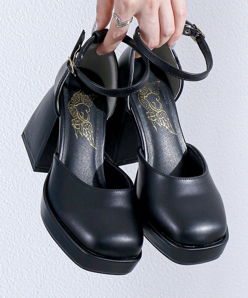 LOVEHUNTER（ラブハンター）の「LOVEHUNTER/厚底 チャンキーヒールセパレートパンプス(1580)（パンプス・レディース・アイボリー/ブラック/ブラック系その他/ホワイト/シルバー・L/LL/S/M）」の19枚目の写真