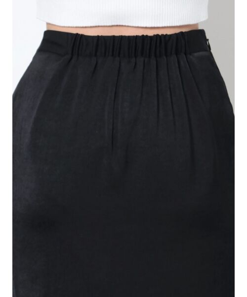 GYDA（ジェイダ）の「ドロスト シャーリング スリットスカートライクショートパンツ（スカート・レディース・ブラック/グリーン・FREE）」の9枚目の写真