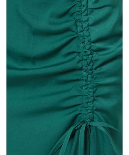 GYDA（ジェイダ）の「ドロスト シャーリング スリットスカートライクショートパンツ（スカート・レディース・ブラック/グリーン・FREE）」の18枚目の写真