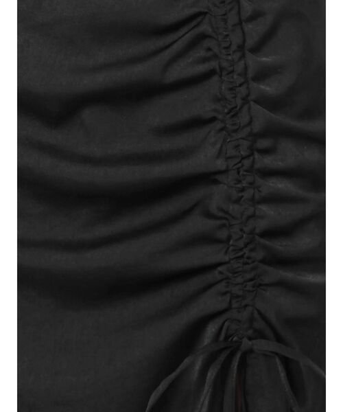 GYDA（ジェイダ）の「ドロスト シャーリング スリットスカートライクショートパンツ（スカート・レディース・ブラック/グリーン・FREE）」の22枚目の写真