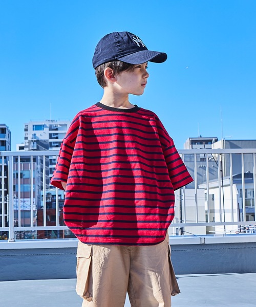 PAIRMANON STREET(ペアマノンストリート)の「【PAIRMANON STREET】【かぞくおそろい】マルチボーダー半袖Tシャツ(Tシャツ/カットソー・キッズ・グレー系その他/ブルー系その他3/ブルー系その他2/ブルー系その他/グレー系その他2/パープル系その他/イエロー系その他/レッド系その他/ブラック系その他6/ベージュ系その他2/ブラウン系その他/その他/グリーン系その他/ホワイト系その他・120/150/130/140/100/90/110)」の13枚目の写真