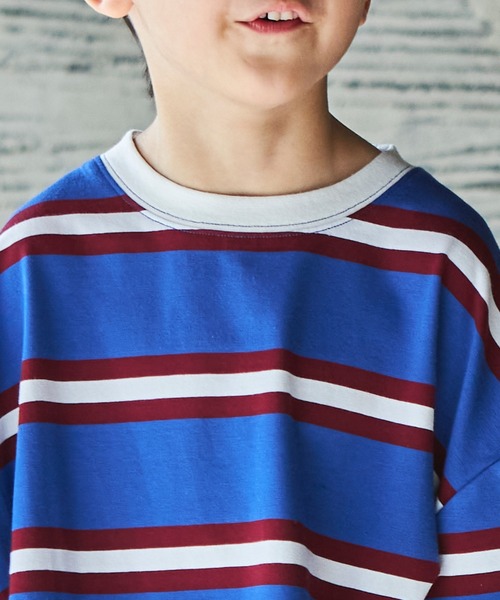 PAIRMANON STREET(ペアマノンストリート)の「【PAIRMANON STREET】【かぞくおそろい】マルチボーダー半袖Tシャツ(Tシャツ/カットソー・キッズ・グレー系その他/ブルー系その他3/ブルー系その他2/ブルー系その他/グレー系その他2/パープル系その他/イエロー系その他/レッド系その他/ブラック系その他6/ベージュ系その他2/ブラウン系その他/その他/グリーン系その他/ホワイト系その他・120/150/130/140/100/90/110)」の19枚目の写真