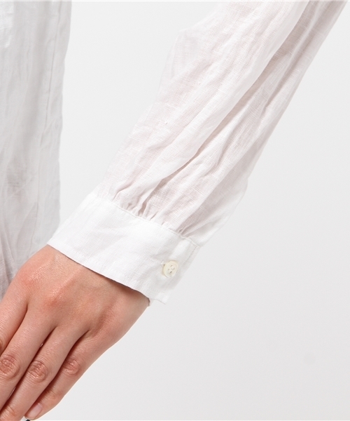 SHIPS for women（シップスフォーウィメン）の「★★liflattie ships:リネン スキッパー シャツ（シャツ/ブラウス・レディース・ホワイト/イエロー・ONE SIZE）」の8枚目の写真