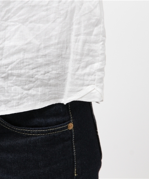 SHIPS for women（シップスフォーウィメン）の「★★liflattie ships:リネン スキッパー シャツ（シャツ/ブラウス・レディース・ホワイト/イエロー・ONE SIZE）」の10枚目の写真