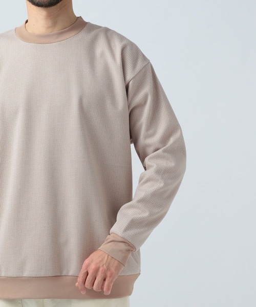 BAYFLOW（ベイフロー）の「ハウンドトゥースジャガードプルオーバー（その他トップス・メンズ・ブラック/ベージュ・MEDIUM/LARGE）」の4枚目の写真