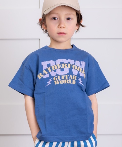 Life Support Products（ライフサポートプロダクツ）の「【コットンUSA】プリントＴシャツ(80～150ｃｍ）（Tシャツ/カットソー・キッズ・ネイビー/ブラック/ピンク/ライム/オフホワイト/アイボリー/パープル・150/120/90/95/80/110/100/140/130）」の5枚目の写真