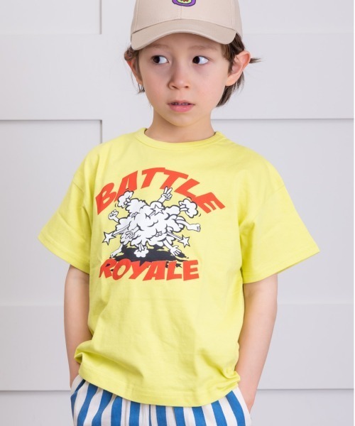 Life Support Products（ライフサポートプロダクツ）の「【コットンUSA】プリントＴシャツ(80～150ｃｍ）（Tシャツ/カットソー・キッズ・ネイビー/ブラック/ピンク/ライム/オフホワイト/アイボリー/パープル・150/120/90/95/80/110/100/140/130）」の4枚目の写真