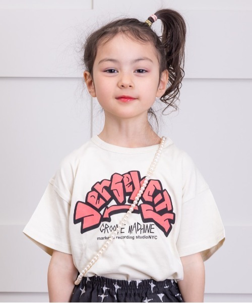 Life Support Products（ライフサポートプロダクツ）の「【コットンUSA】プリントＴシャツ(80～150ｃｍ）（Tシャツ/カットソー・キッズ・ネイビー/ブラック/ピンク/ライム/オフホワイト/アイボリー/パープル・150/120/90/95/80/110/100/140/130）」の2枚目の写真