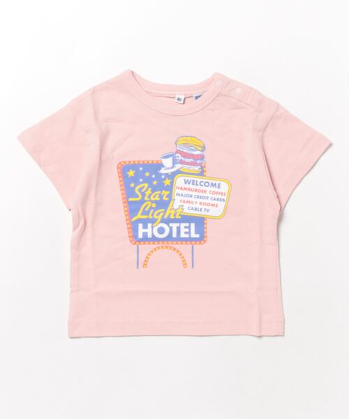 Life Support Products（ライフサポートプロダクツ）の「【コットンUSA】プリントＴシャツ(80～150ｃｍ）（Tシャツ/カットソー・キッズ・ネイビー/ブラック/ピンク/ライム/オフホワイト/アイボリー/パープル・150/120/90/95/80/110/100/140/130）」の11枚目の写真